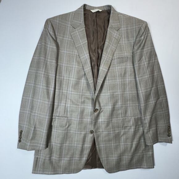 Samuelsohn Other - Samuelsohn Super 120’s Wool Blazer 48L Gray Glen Plaid Check Sport Coat Canada